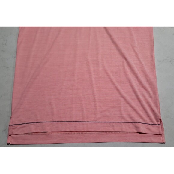 FootJoy ProDry Lisle Salmon Pink White Stripe Golf Staff Polo Logo Stretch NWOT - Picture 9 of 16